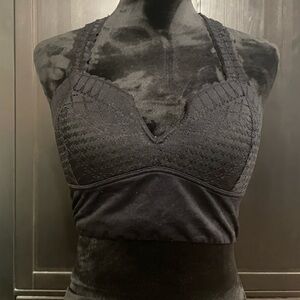 BKE Black and White Lace bralette